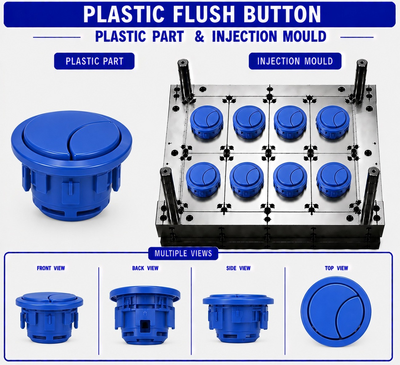 Plastic Flush Button Mould and Moulding Services